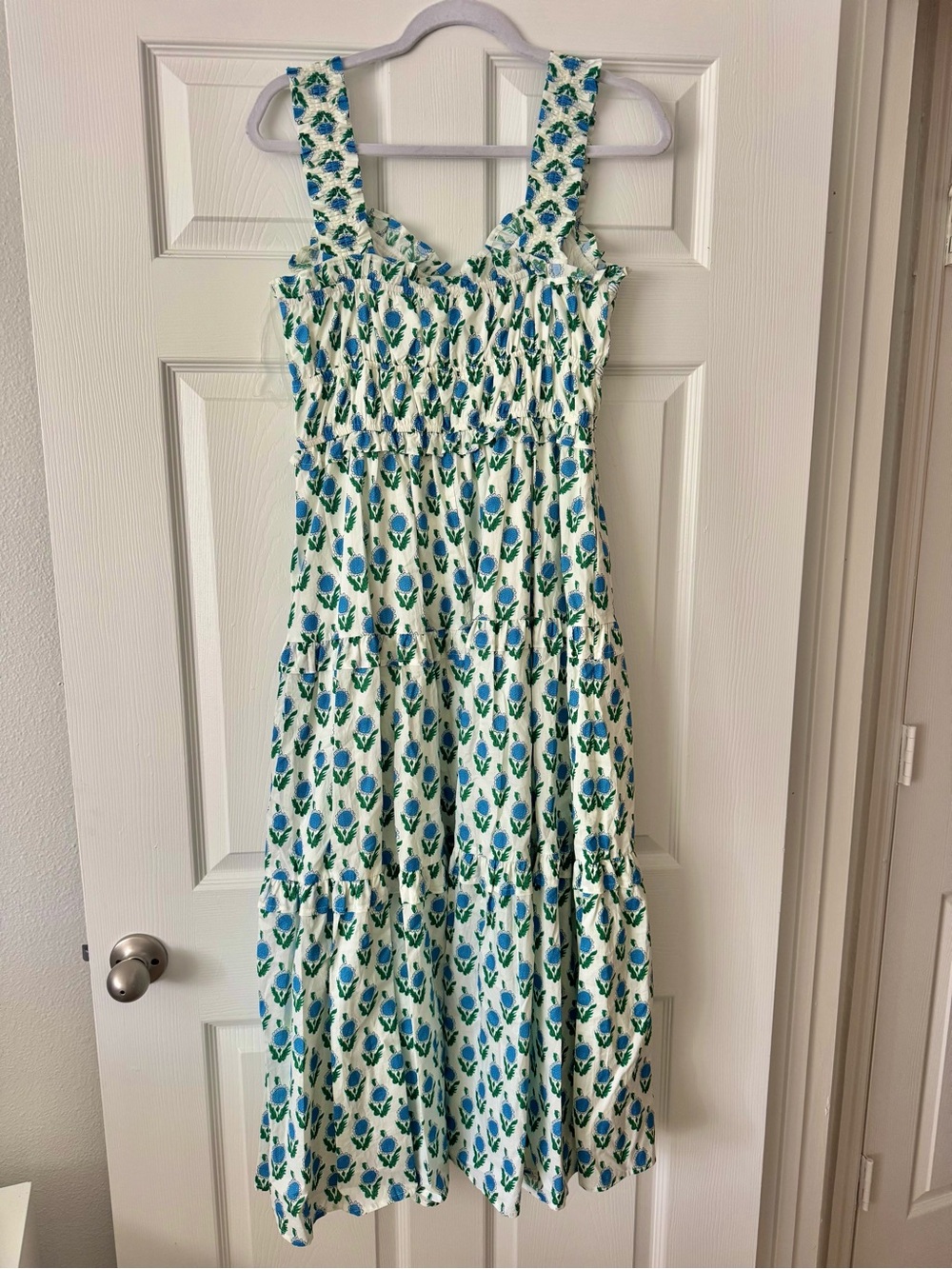 Entro The Chance Off White Floral Midi Dress Size Small - Picture 5 of 5